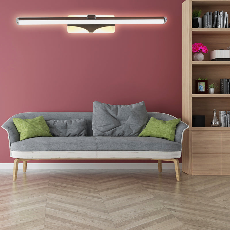 Vivolux | Braun verlängert Vanity Lichtarmatur klassische Metall LED Badezimmer Wandleuchte Lampe in Weiß/Warmlicht, 16,5"/23" breit