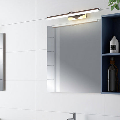 Vivolux | Braun verlängert Vanity Lichtarmatur klassische Metall LED Badezimmer Wandleuchte Lampe in Weiß/Warmlicht, 16,5"/23" breit