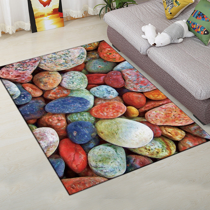 Vivolux | Mehrfarbiger moderner Teppich Polyester digitale Grafik Bodenmatte rutschfeste Rückseite tierfreundlicher waschbarer Teppich für Gästezimmer