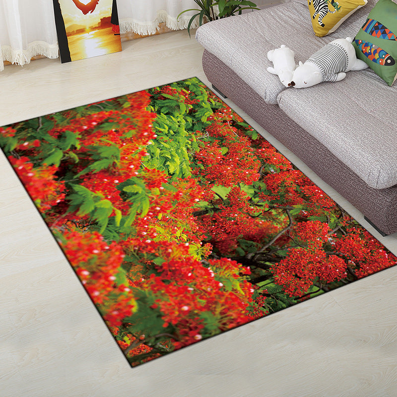 Vivolux | Mehrfarbiger moderner Teppich Polyester digitale Grafik Bodenmatte rutschfeste Rückseite tierfreundlicher waschbarer Teppich für Gästezimmer