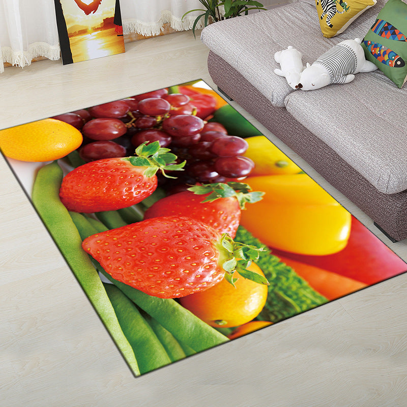 Vivolux | Mehrfarbiger moderner Teppich Polyester digitale Grafik Bodenmatte rutschfeste Rückseite tierfreundlicher waschbarer Teppich für Gästezimmer