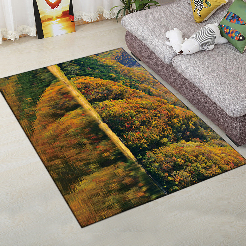 Vivolux | Mehrfarbiger moderner Teppich Polyester digitale Grafik Bodenmatte rutschfeste Rückseite tierfreundlicher waschbarer Teppich für Gästezimmer