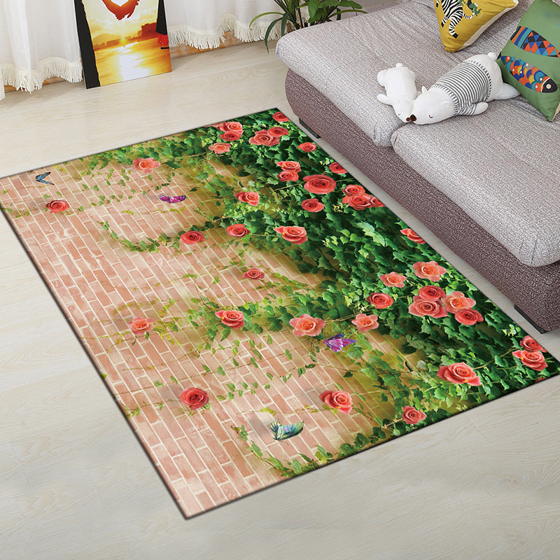 Vivolux | Mehrfarbiger moderner Teppich Polyester digitale Grafik Bodenmatte rutschfeste Rückseite tierfreundlicher waschbarer Teppich für Gästezimmer