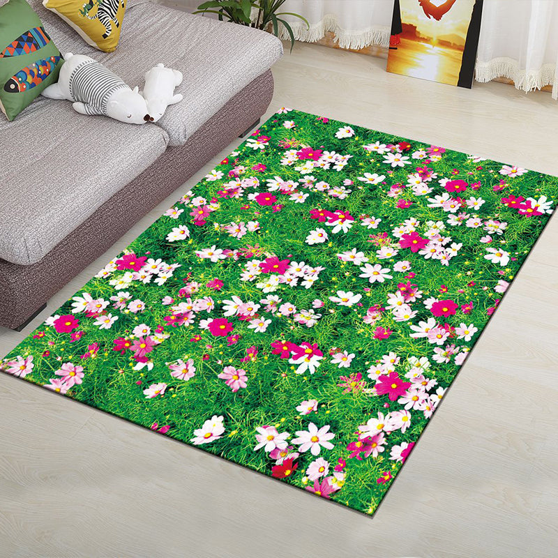 Vivolux | Mehrfarbiger moderner Teppich Polyester digitale Grafik Bodenmatte rutschfeste Rückseite tierfreundlicher waschbarer Teppich für Gästezimmer