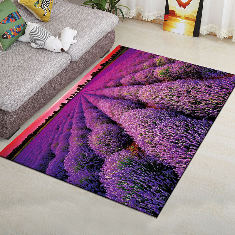 Vivolux | Mehrfarbiger moderner Teppich Polyester digitale Grafik Bodenmatte rutschfeste Rückseite tierfreundlicher waschbarer Teppich für Gästezimmer