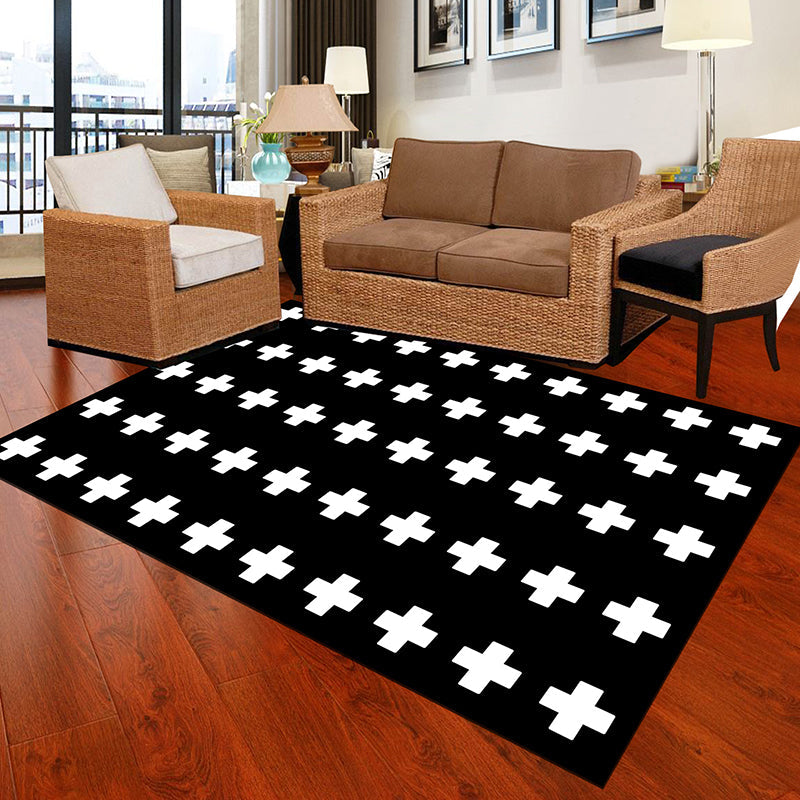 Vivolux | Zwart en Wit Noviteit Tapijt Polypropyleen Optische Illusies Geometrisch Vloerkleed Vlekbestendig Huisdiervriendelijk Antislip Tapijt voor Thuis