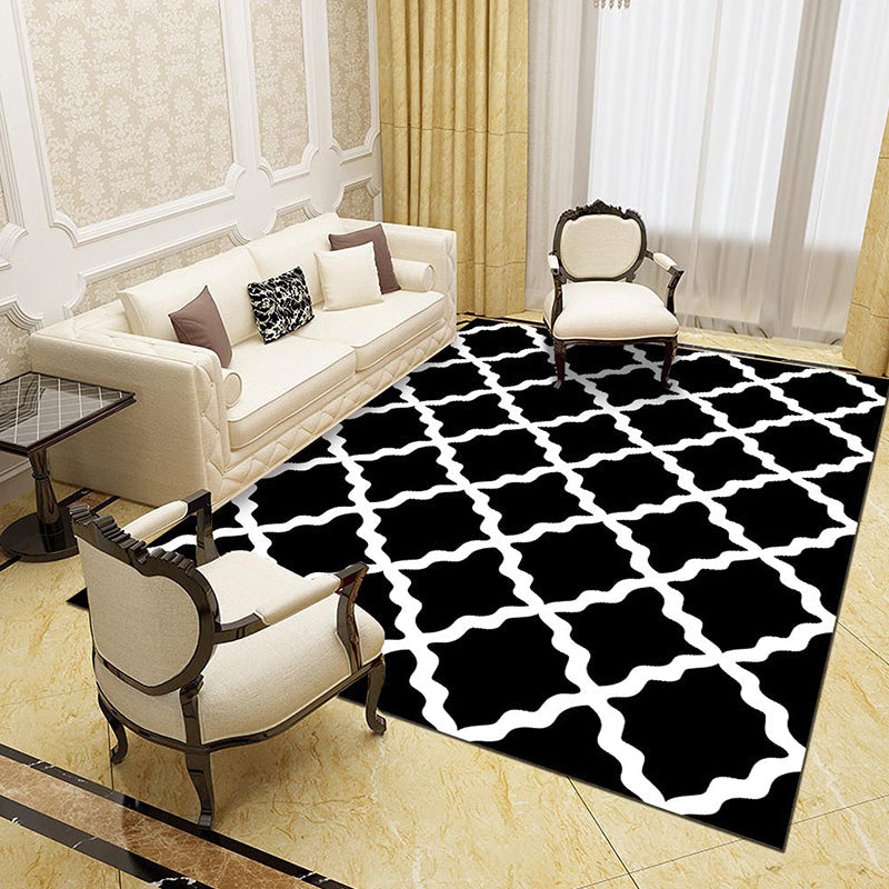 Vivolux | Zwart en Wit Noviteit Tapijt Polypropyleen Optische Illusies Geometrisch Vloerkleed Vlekbestendig Huisdiervriendelijk Antislip Tapijt voor Thuis