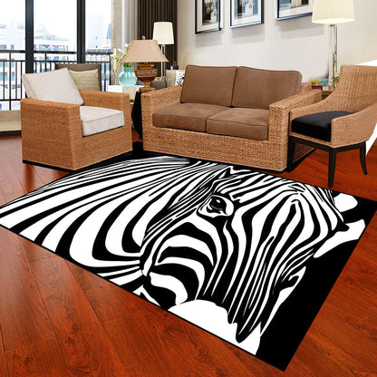 Vivolux | Zwart en Wit Noviteit Tapijt Polypropyleen Optische Illusies Geometrisch Vloerkleed Vlekbestendig Huisdiervriendelijk Antislip Tapijt voor Thuis
