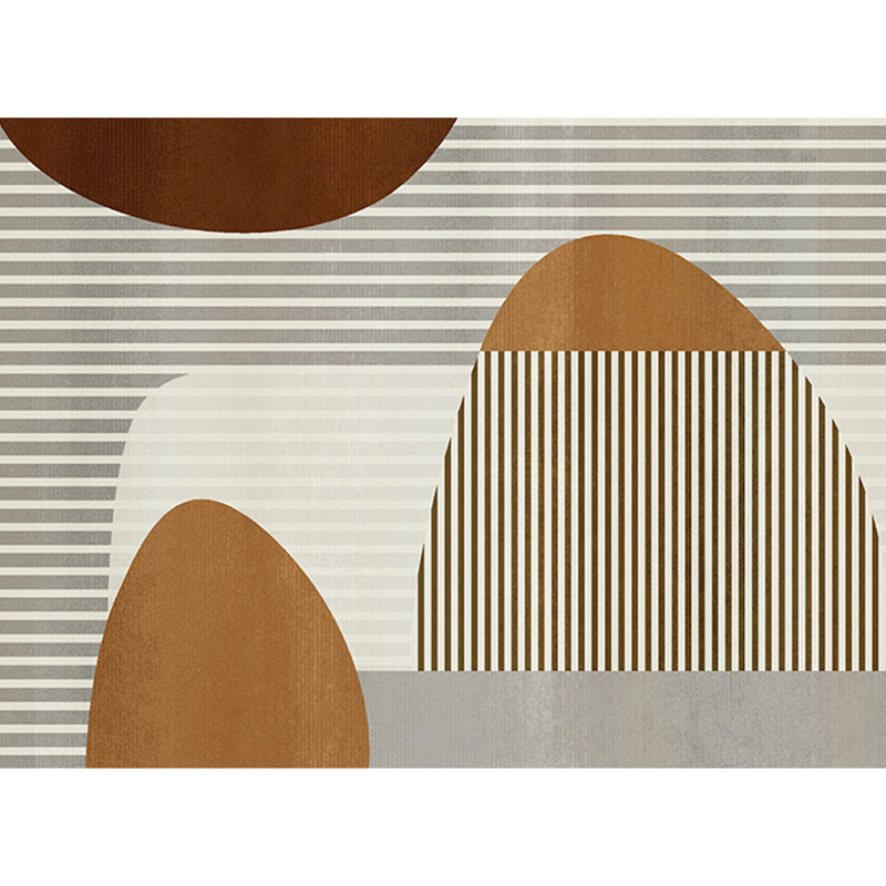 Vivolux | Beruhigende Mehrfarbige Nordische Teppich Synthetik Geometrischer Teppich Waschbar Fleckenresistent Rutschfeste Unterlage Teppich für Wohnzimmer