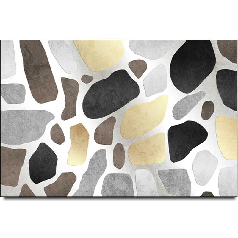 Vivolux | Beruhigende Mehrfarbige Nordische Teppich Synthetik Geometrischer Teppich Waschbar Fleckenresistent Rutschfeste Unterlage Teppich für Wohnzimmer