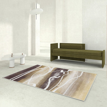 Vivolux | Beruhigende Mehrfarbige Nordische Teppich Synthetik Geometrischer Teppich Waschbar Fleckenresistent Rutschfeste Unterlage Teppich für Wohnzimmer