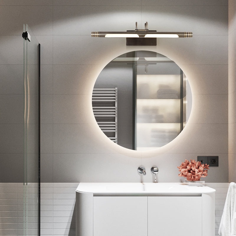 Vivolux | Bronzen Verlengde Wandlamp Klassiek Metaal LED Badkamerscone Lamp in Wit/Warm Licht, 21"/26" B