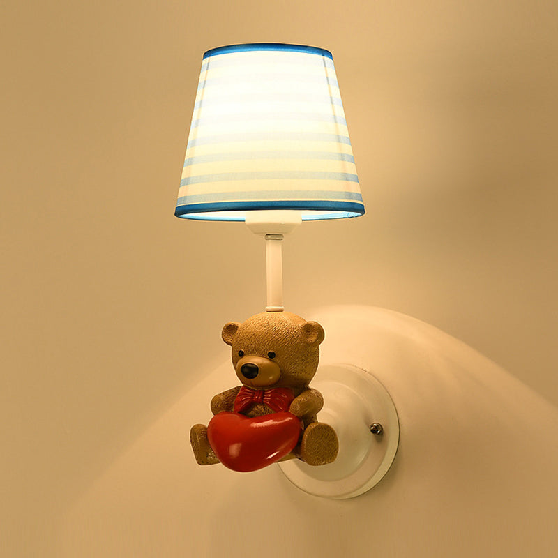 Vivolux | Animal Kids Bedside Wandmontage Licht Harz Enkele Cartoon Wandlamp Armatuur met Empire Schaduw in Roze