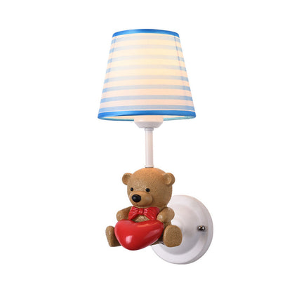 Vivolux | Animal Kids Bedside Wandmontage Licht Harz Enkele Cartoon Wandlamp Armatuur met Empire Schaduw in Roze