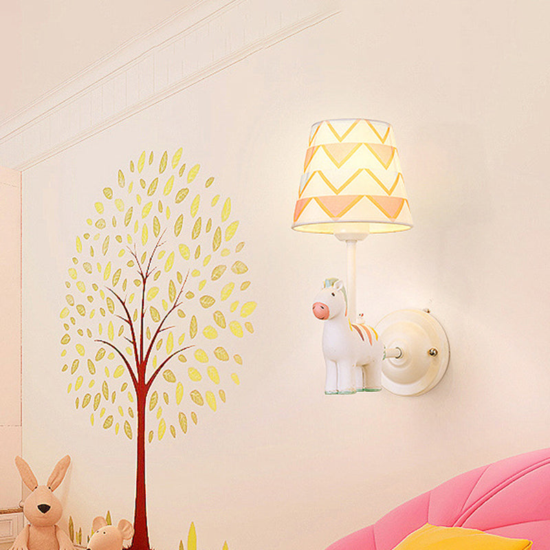 Vivolux | Animal Kids Bedside Wandmontage Licht Harz Enkele Cartoon Wandlamp Armatuur met Empire Schaduw in Roze