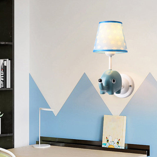 Vivolux | Animal Kids Bedside Wandmontage Licht Harz Enkele Cartoon Wandlamp Armatuur met Empire Schaduw in Roze