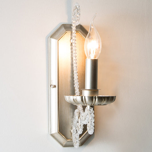 Vivolux | Vintage Kandelaar Wandmontage Licht Metalen Wandlamp Fixture met Kristallen Beadarm