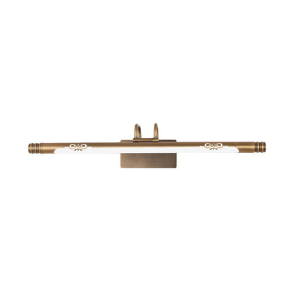 Vivolux | Tube Badezimmer Vanity Licht Klassisch Metall LED Bronze/Messing Wandlampe in Weiß/Warm Licht, 21"/26"/29" B
