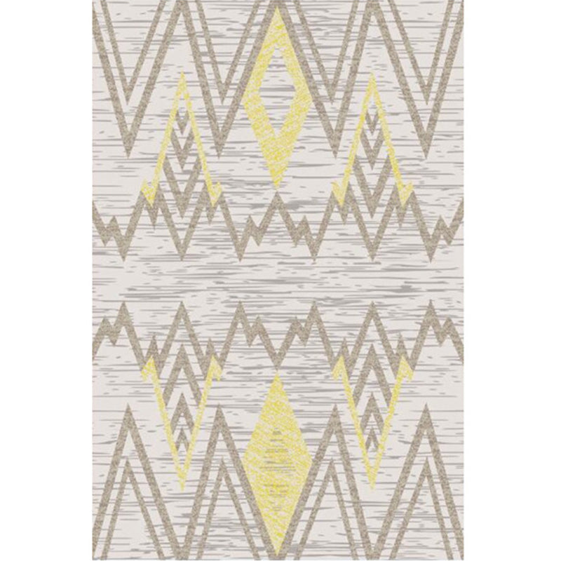 Vivolux | Multicolored Nordic Indoor Rug Synthetic Color Block Abstract Geometric Rug Non-Slip Washable Pet-Friendly Rug for Home