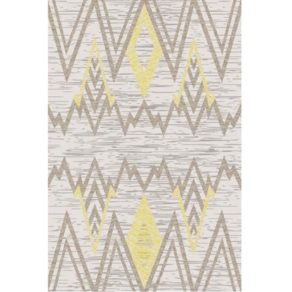 Vivolux | Multicolored Nordic Indoor Rug Synthetic Color Block Abstract Geometric Rug Non-Slip Washable Pet-Friendly Rug for Home