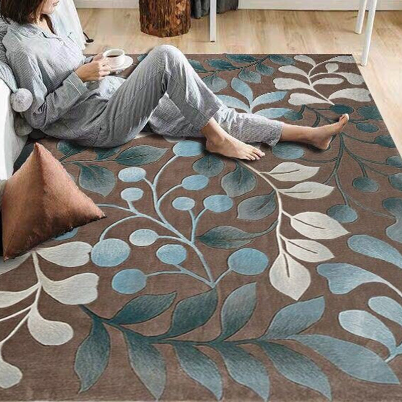 Vivolux | Multicolored Nordic Indoor Rug Synthetic Color Block Abstract Geometric Rug Non-Slip Washable Pet-Friendly Rug for Home