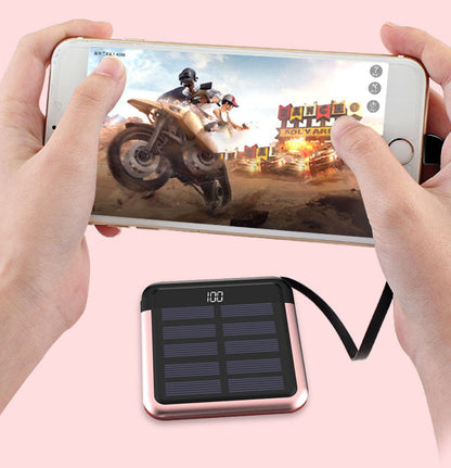 Vivolux | Tinier & Thinner Solar Power Bank mit 3-in-1 verstecktem Kabel