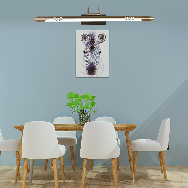 Vivolux | 20.5"/25.5"/28" W LED Bronze/Brass Wandlamp Klassisch Metall Linear Wandleuchte Lampe in Weiß/Warmlicht