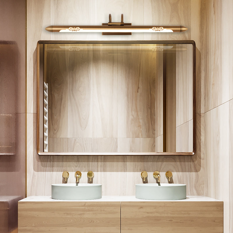 Vivolux | 20.5"/25.5"/28" W LED Bronze/Brass Wandlamp Klassisch Metall Linear Wandleuchte Lampe in Weiß/Warmlicht