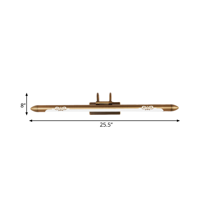 Vivolux | 20.5"/25.5"/28" W LED Bronze/Brass Wandlamp Klassisch Metall Linear Wandleuchte Lampe in Weiß/Warmlicht
