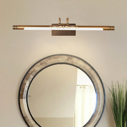 Vivolux | Bronze/Messing LED Spiegellampe Klassische Metallrohr Wandleuchte in Weiß/Warme Licht, 21"/26"/29" W