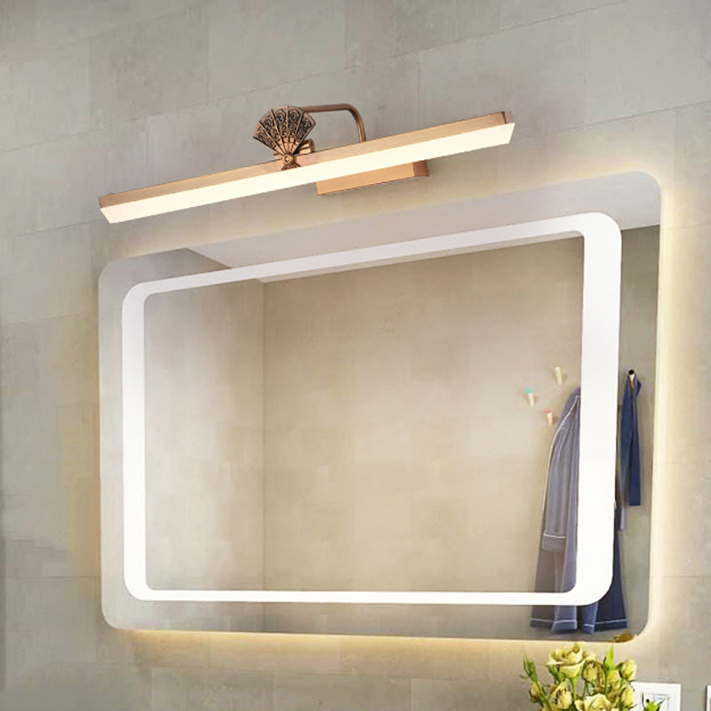 Vivolux | 17"/23" W Messing Verlengde Vanity Wandlamp Traditioneel Metaal LED Badkamer Wandlamp, Wit/Warm Licht