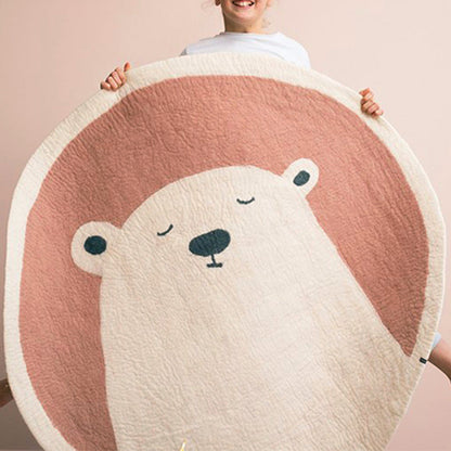 Vivolux | Meerkleurig kinder kamer tapijt Ontspannende dierenprint tapijt van katoenmix met anti-slip achterkant Binnen tapijt