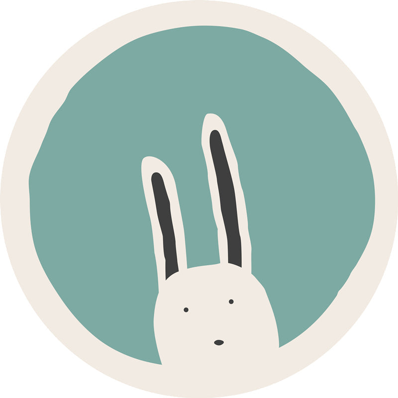 Vivolux | Meerkleurig kinder kamer tapijt Ontspannende dierenprint tapijt van katoenmix met anti-slip achterkant Binnen tapijt