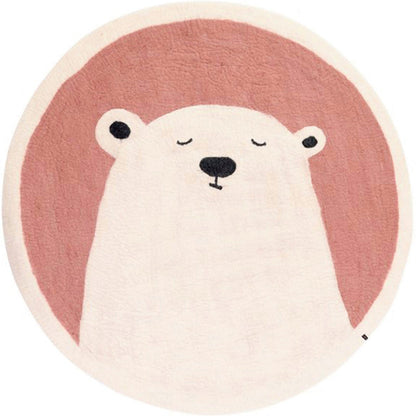 Vivolux | Meerkleurig kinder kamer tapijt Ontspannende dierenprint tapijt van katoenmix met anti-slip achterkant Binnen tapijt