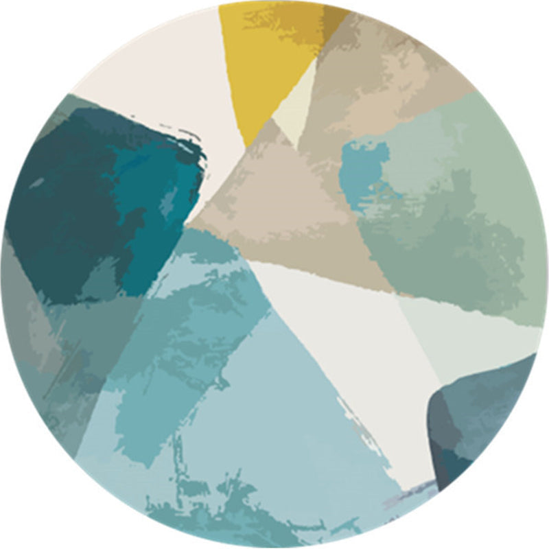 Vivolux | Kreativer abstrakter bedruckter Teppich Mehrfarbiger Synthetik-Teppich Rutschfeste Unterlage Fleckenresistenter Teppich für das Schlafzimmer