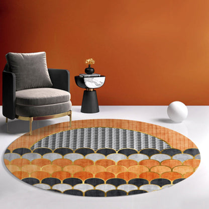 Vivolux | Kreativer abstrakter bedruckter Teppich Mehrfarbiger Synthetik-Teppich Rutschfeste Unterlage Fleckenresistenter Teppich für das Schlafzimmer