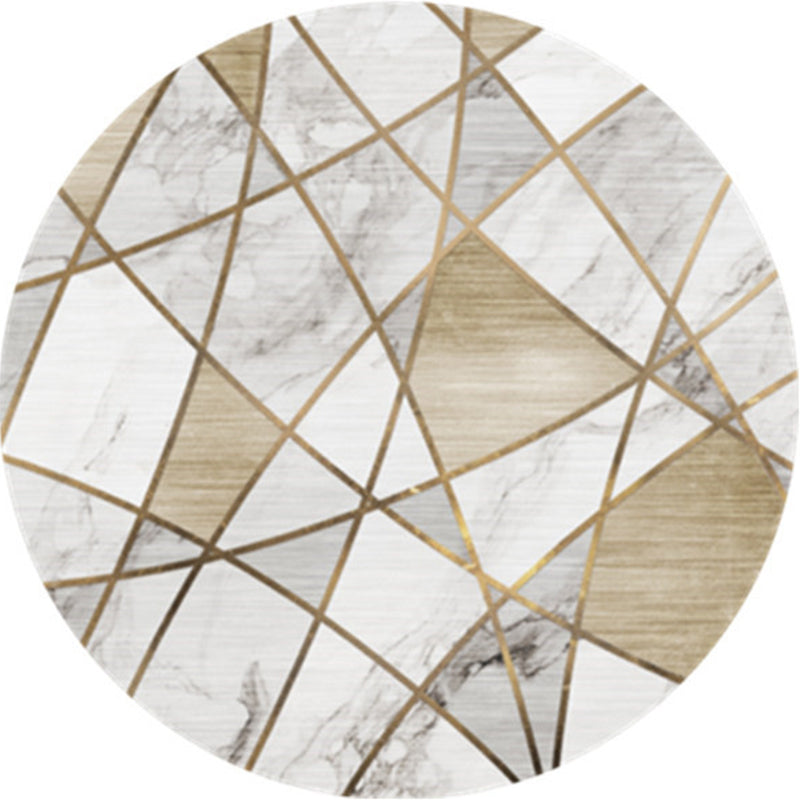 Vivolux | Kreativer abstrakter bedruckter Teppich Mehrfarbiger Synthetik-Teppich Rutschfeste Unterlage Fleckenresistenter Teppich für das Schlafzimmer