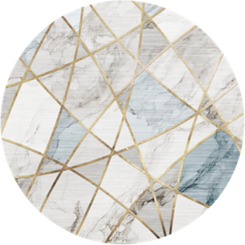 Vivolux | Kreativer abstrakter bedruckter Teppich Mehrfarbiger Synthetik-Teppich Rutschfeste Unterlage Fleckenresistenter Teppich für das Schlafzimmer