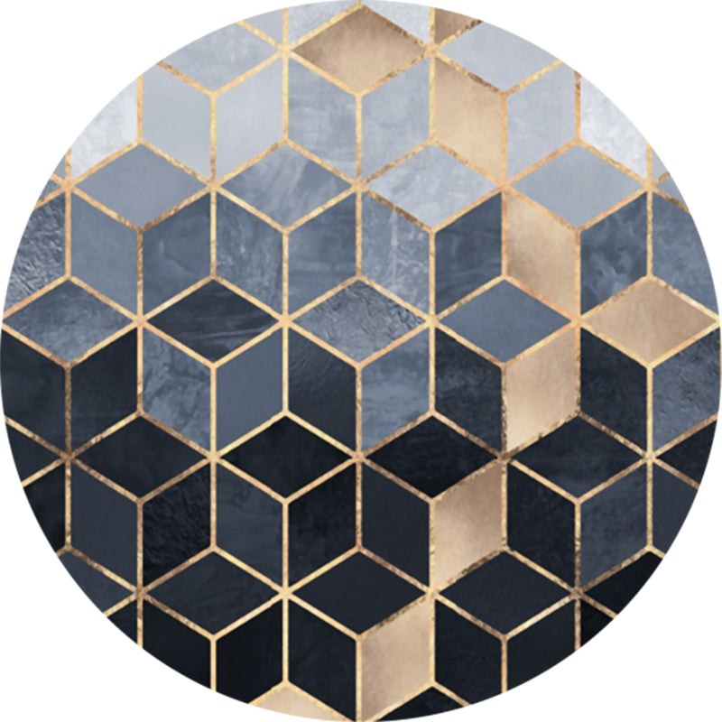 Vivolux | Kreativer abstrakter bedruckter Teppich Mehrfarbiger Synthetik-Teppich Rutschfeste Unterlage Fleckenresistenter Teppich für das Schlafzimmer