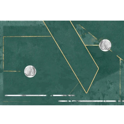 Vivolux | Nieuwigheid Geometrisch Patroon Vloerkleed Groen Polypropeen Vloerkleed Vlekbestendig Antislip Tapijt voor Kamerdecoratie