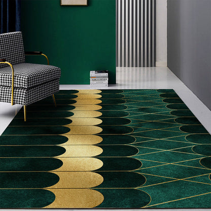 Vivolux | Multifarbiger Schlafzimmerteppich Nordic Geometrisch Gedruckter Teppich Baumwollmischung Rutschfeste Rückseite Einfache Pflege Bereichsteppich