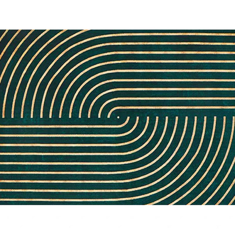 Vivolux | Zwartgroene Woonkamer Tapijt Trendy Geo Patroon Vloerkleed Katoenmix Dierenvriendelijk Tapijt