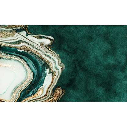 Vivolux | Moderne Abstracte Patroon Vloerkleed Donkergroen Katoenen Mengsel Gebied Vloerkleed Eenvoudig Onderhoud Dieren Vriendelijk Tapijt voor Woonkamer