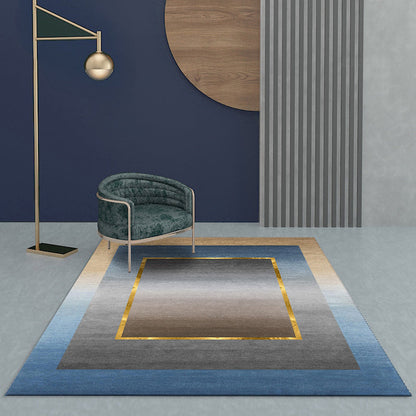 Vivolux | Noordse Geo Patroon Vloerkleed Grijs Blauw Polypropyleen Tapijt Antislip Achterkant Makkelijk Onderhoud Vloerkleed voor Kamerversiering