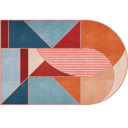 Vivolux | Eenvoudig Luxe Tapijt Multi Gekleurde Geometrische Patroon Gebiedstapijt Gemakkelijk Onderhoud Huisdiervriendelijk Binnen Tapijt voor Woonkamer