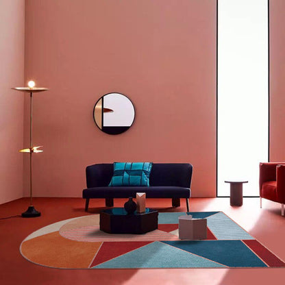 Vivolux | Eenvoudig Luxe Tapijt Multi Gekleurde Geometrische Patroon Gebiedstapijt Gemakkelijk Onderhoud Huisdiervriendelijk Binnen Tapijt voor Woonkamer