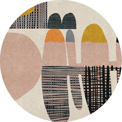 Vivolux | Eenvoudig Trendy Tapijt Multi Gekleurde Abstracte Print Binnen Tapijt Anti-Slip Achterkant Vlekbestendige Vloerkleed voor Decoratie