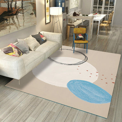 Vivolux | Morandi Farbe Parlor Teppich Westliches Farbblock Teppich Synthetisch Rutschfest Waschbar Innen Teppich