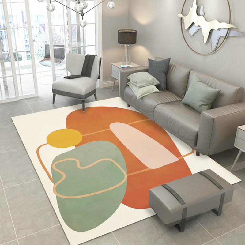 Vivolux | Morandi Farbe Parlor Teppich Westliches Farbblock Teppich Synthetisch Rutschfest Waschbar Innen Teppich
