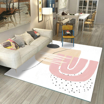 Vivolux | Morandi Farbe Parlor Teppich Westliches Farbblock Teppich Synthetisch Rutschfest Waschbar Innen Teppich